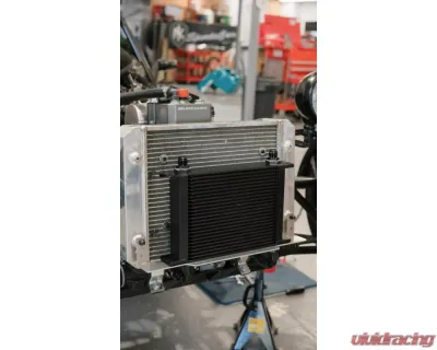 obp Motorsport Black 19 Row Oil Cooler w/ M22 Female Fittings - OBP19ROW