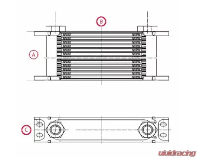 obp Motorsport Black 19 Row Oil Cooler w/ M22 Female Fittings - OBP19ROW