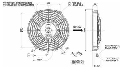 obp Motorsport 9" Pull Type Radiator Cooling Fan                                     - VA07-AP12/C-58A - Image 3