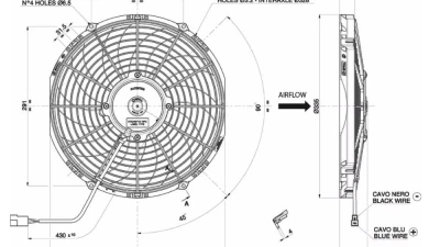 obp Motorsport 12" Pull Type Radiator Cooling Fan                                     - VA10-AP10/C-61A - Image 3