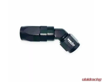 obp Motorsports 45 Degree CPE Forged Fuel Hose End Fitting Black AN6 - OBP-6-45-FORG