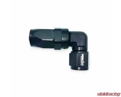 obp Motorsports 90 Degree CPE Forged Fuel Hose End Fitting Black AN6 - OBP-6-90-FORG