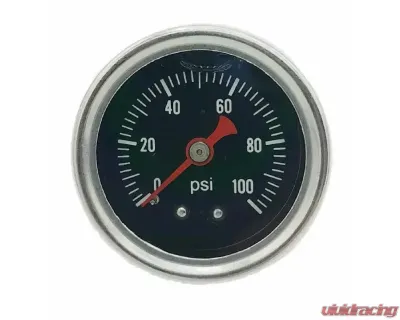 obp Motorsports Fuel Pressure Gauge 1/8" Rear Connect Black/Red - OBP-FPR-G