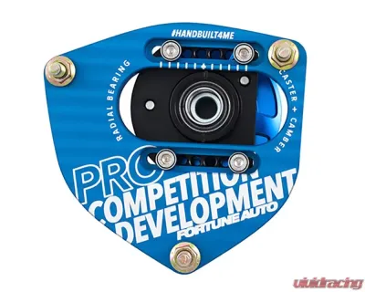 Fortune Auto Pro Fixed Caster and Adjustable Camber Top Plates Ford Mustang S550 2015+ - FA-PROCASRBM-S550