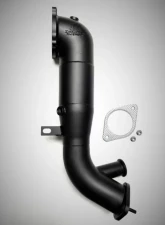 Evolution Racewerks Sports Series 4" Black Thermal Coated DownPipe for Alfa Romeo Giulia Stelvio 2.0L                                     - AR-EXH001TBCAT - Image 2