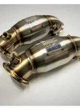 Evolution Racewerks Sports Series Thermal Coated Black Finish 200 CEL Race DownPipes Full Kit w/ OPF -BMW EU Spec M5 | M8 S63M 2017+                                     - BM-EXH022TBCAT-OPF - Image 3