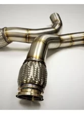 Evolution Racewerks Sports Series Thermal Coated Black Finish 200 CEL Race DownPipes Full Kit w/ OPF -BMW EU Spec M5 | M8 S63M 2017+                                     - BM-EXH022TBCAT-OPF - Image 4