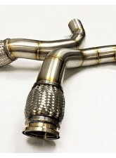 Evolution Racewerks Catted Primary Downpipe Brushed Finish BMW X5 | X6 | X7 M60i N63 2024+                                     - BM-EXH033SCAT-PRIM - Image 2