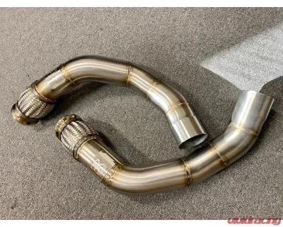 Evolution Racewerks Catted Primary Downpipe Brushed Finish BMW X5 | X6 | X7 M60i N63 2024+ - BM-EXH033SCAT-PRIM