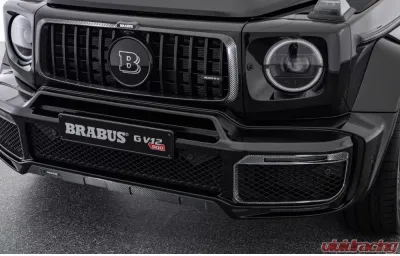 BRABUS Widestar Body Kit Carbon Fiber Front Bumper Inserts w/ LED DRL Mercedes-Benz G63 AMG W463A 2019-2021 - 464-234-2CG