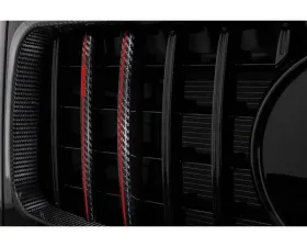 Brabus Signiture Stripes Carbon Fiber Trim Center Color Red Front Grille W 464A