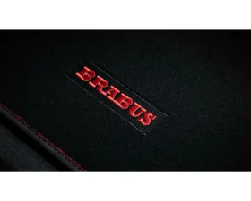 BRABUS Floor Mats 4PCS Gignat Black w/ Nubuk Edging in Silver Porsche 992 Turbo S 2020+