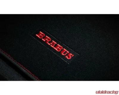 BRABUS Floor Mats 4PCS Gignat Black w/ Nubuk Edging in Silver Porsche 992 Turbo S 2020+ - 902-871-00N