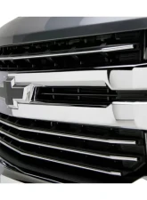 T-Rex Grilles Round Billet Grille Horizontal Round Polished 4 Pc Overlay Chevrolet Silverado 1500?Trailboss RST | LT 2019-2022                                     - 6211232 - Image 4