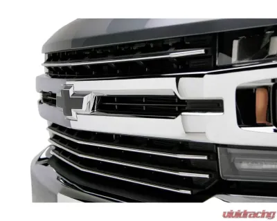 T-Rex Grilles Round Billet Grille Horizontal Round Polished 4 Pc Overlay Chevrolet Silverado 1500?Trailboss RST | LT 2019-2022 - 6211232
