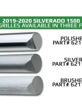 T-Rex Grilles Round Billet Grille Horizontal Round Polished 4 Pc Overlay Chevrolet Silverado 1500?Trailboss RST | LT 2019-2022                                     - 6211232 - Image 8