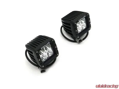 T-Rex Grilles Black Mild Steel Hood Hinge LED Kit w/ (2) 3 inch ZROADZ LED Pod Lights GMC Sierra 2500HD | 3500HD 2020-2023 - Z362381-KIT2