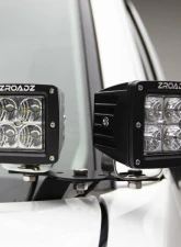 T-Rex Grilles Black Mild Steel Hood Hinge LED Kit w/ (4) 3 inch ZROADZ LED Pod Lights GMC Sierra 2500HD | 3500HD 2020-2023                                     - Z362381-KIT4 - Image 5