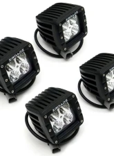 T-Rex Grilles Black Mild Steel Hood Hinge LED Kit w/ (4) 3 inch ZROADZ LED Pod Lights GMC Sierra 2500HD | 3500HD 2020-2023                                     - Z362381-KIT4 - Image 4