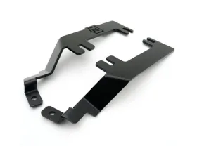 T-Rex Grilles Black Mild Steel Hood Hinge LED Bracket for 3 inch ZROADZ or similar style LED Pod Lights GMC Sierra 2500HD | 3500HD 2020-2023