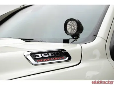 T-Rex Grilles Ditch Light Hood Mounting Bracket Kit w/ (2) 3-inch ZROADZ White LED Light Pods RAM 2500 | 3500 2019-2024 - Z364531-KIT2