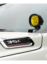 T-Rex Grilles Ditch Light Hood Mounting Bracket Kit w/ (2) 3-inch ZROADZ Amber LED Light Pods RAM 2500 | 3500 2019-2024                                     - Z364531-KIT2A - Image 2