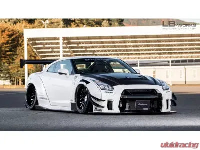 Liberty Walk Carbon Fiber Type 2 Hood Nissan GT-R R35 - LBW-GTR2-Hood-CFRP