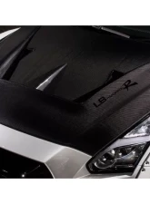 Liberty Walk Carbon Fiber Type 2 Hood Nissan GT-R R35                                     - LBW-GTR2-Hood-CFRP - Image 4