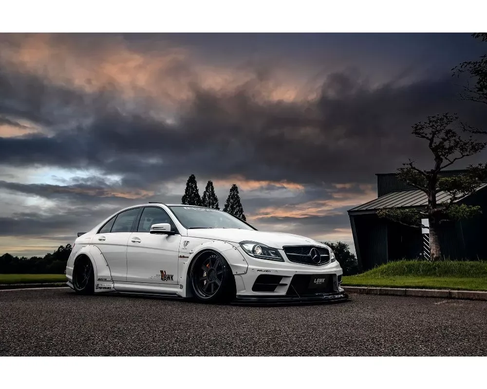 Liberty Walk Complete Body Kit w/ Carbon Fiber Wing FRP Mercedes-Benz W204 C63 2008-2014 - LB-W204C-FRP-CFRPWing