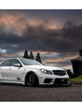 Liberty Walk Complete Body Kit w/ Carbon Fiber Wing FRP Mercedes-Benz W204 C63 2008-2014                                     - LB-W204C-FRP-CFRPWing - Image 15