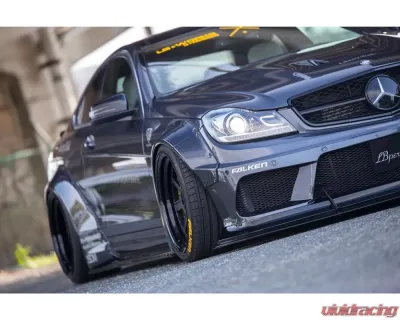 Liberty Walk Complete Body Kit w/ Carbon Fiber Wing FRP Mercedes-Benz W204 C63 2008-2014 - LB-W204C-FRP-CFRPWing