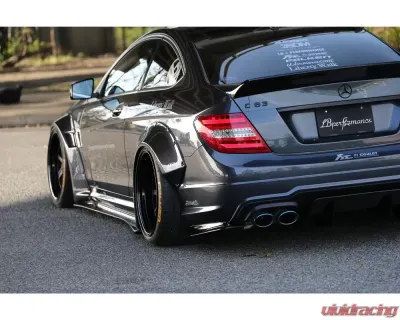 Liberty Walk Complete Body Kit w/ Carbon Fiber Wing FRP Mercedes-Benz W204 C63 2008-2014 - LB-W204C-FRP-CFRPWing