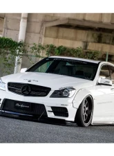Liberty Walk Complete Body Kit w/ Carbon Fiber Wing FRP Mercedes-Benz W204 C63 2008-2014                                     - LB-W204C-FRP-CFRPWing - Image 9