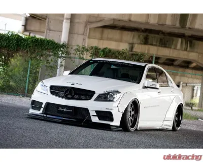 Liberty Walk Complete Body Kit w/ Carbon Fiber Wing FRP Mercedes-Benz W204 C63 2008-2014 - LB-W204C-FRP-CFRPWing