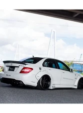 Liberty Walk Complete Body Kit w/ Carbon Fiber Wing FRP Mercedes-Benz W204 C63 2008-2014                                     - LB-W204C-FRP-CFRPWing - Image 12