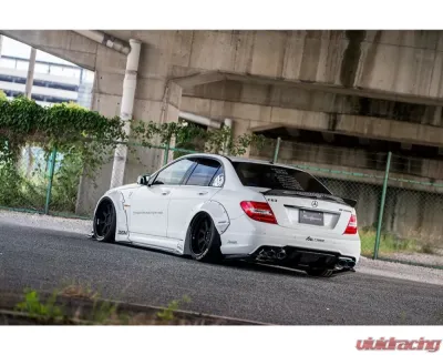 Liberty Walk Complete Body Kit w/ Carbon Fiber Wing FRP Mercedes-Benz W204 C63 2008-2014 - LB-W204C-FRP-CFRPWing