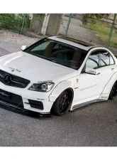 Liberty Walk Complete Body Kit w/ Carbon Fiber Wing FRP Mercedes-Benz W204 C63 2008-2014                                     - LB-W204C-FRP-CFRPWing - Image 14