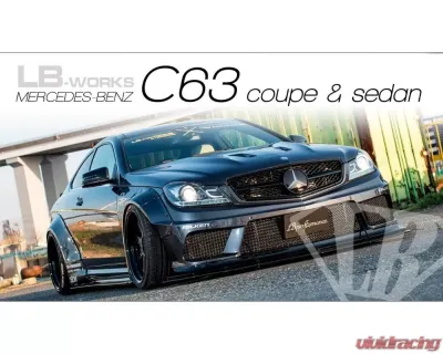Liberty Walk Complete Body Kit w/ Carbon Fiber Wing FRP Mercedes-Benz W204 C63 2008-2014 - LB-W204C-FRP-CFRPWing