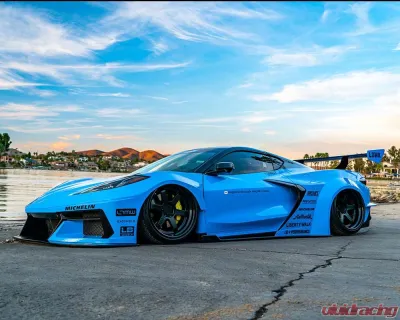 Liberty Walk FRP Rear Wing Chevrolet Corvette Stingray C8 2020+ - LBW-C8Corvette-FRP-RW