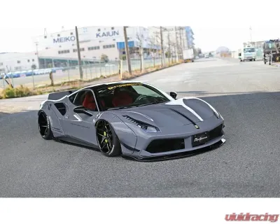Liberty Walk CFRP Front Diffuser Ferrari 488 2015-2021 - LBW-488-CFRP-FD