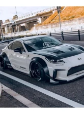 Liberty Walk Works FRP Complete Body Kit w/ Bonnet Hood Toyota GR86 | Subaru BRZ 2021+                                     - LBW-GR86/BRZ-FRP-BK-03 - Image 7