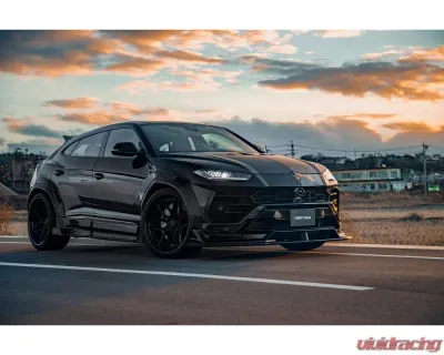 Liberty Walk FRP Side Skirt w/ Dry Carbon Under Diffuser Lamborghini Urus 2018+ - LBW-Urus-FRP-SS-UD