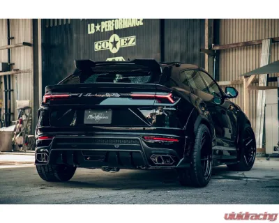 Liberty Walk FRP Side Skirt w/ Dry Carbon Under Diffuser Lamborghini Urus 2018+ - LBW-Urus-FRP-SS-UD