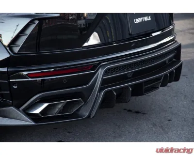 Liberty Walk FRP Side Skirt w/ Dry Carbon Under Diffuser Lamborghini Urus 2018+ - LBW-Urus-FRP-SS-UD