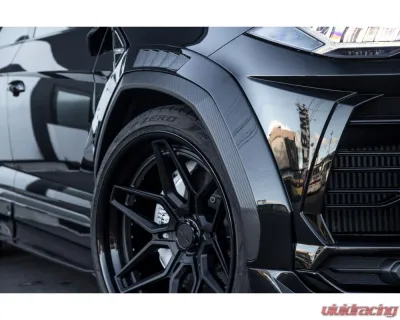 Liberty Walk FRP Side Skirt w/ Dry Carbon Under Diffuser Lamborghini Urus 2018+ - LBW-Urus-FRP-SS-UD