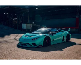 Liberty Walk Silhouette FRP & CFRP Complete Body Kit w/ Rear Fender Exchange Type Lamborghini Huracan GT Coupe 2015+