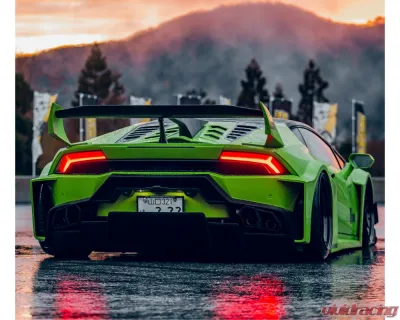 Liberty Walk Silhouette Dry Carbon Rear Engine Hood Lamborghini Huracan GT 2015+ - LW-HuracanGT-RHood-S-D