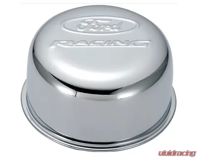 Ford Racing Chrome Breather Cap w/ Ford Racing Logo - Twist Type - 302-200