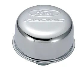 Ford Racing Logo Push-In Type Air Breather Cap - Chrome