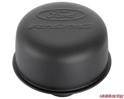 Ford Racing Black Crinkle Finish Breather Cap w/ Ford Racing Logo - Twist Type - 302-216